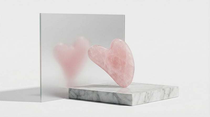 Piatra Gua Sha din cuarț Roz pentru masaj 7,5 cm